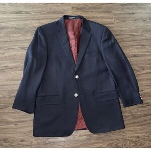 Arnold Brant Blazer Mens 42R Blue 100% Wool Loro Piana Fabric Sport Coat